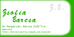 zsofia barcsa business card